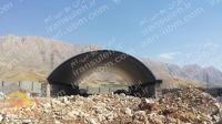 ساخت سوله قوسی سالن تولیدی تیرچه و بلوک شهرستان پاوه